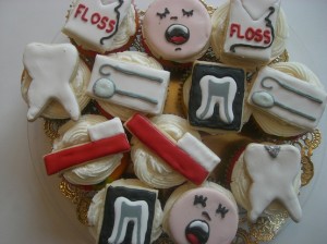 dental cookie cupcakes